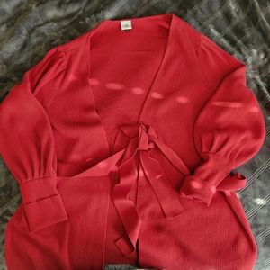 CAbi Cabaret Open Front Belted Cardigan XL #5634